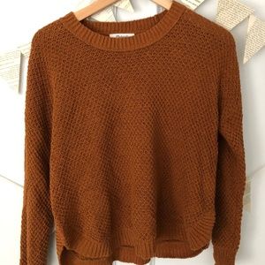 Madewell rust coloured cotton sweater